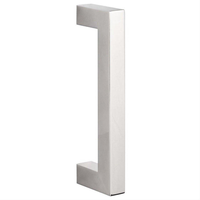 Sure-Loc Hardware Sure-Loc BARN-SQ1 26 Barn Door Handle 8 Inch Square Single Sided Polished Chrome