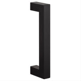 Sure-Loc Hardware Sure-Loc BARN-SQ1 FBL Barn Door Handle 8 Inch Square Single Sided Flat Black