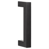 Sure-Loc Hardware Sure-Loc BARN-SQ4 FBL Square 8" Barn Door Handle with Flush Handle Flat Black