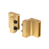 Sure-Loc Hardware Sure-Loc BARN-STOP SB Pair of Barn Track Stops Satin Brass