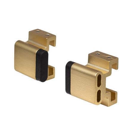 Sure-Loc Hardware Sure-Loc BARN-STOP2 SB Pair Barn Track Stops Satin Brass