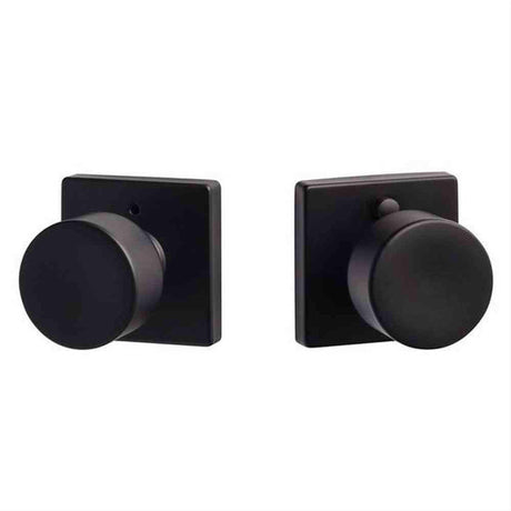 Sure-Loc Hardware Sure-Loc BG102-SQ FBL Bergen Square Privacy Door Knobset Flat Black
