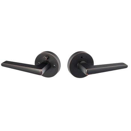 Sure-Loc Hardware Sure-Loc BS102-RD 11P Basel Round Privacy Door Lever Vintage Bronze
