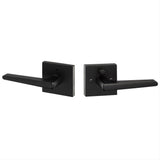 Sure-Loc Hardware Sure-Loc BS102-SQ FBL Mondern Series Basel Square Privacy Door Lever Flat Black