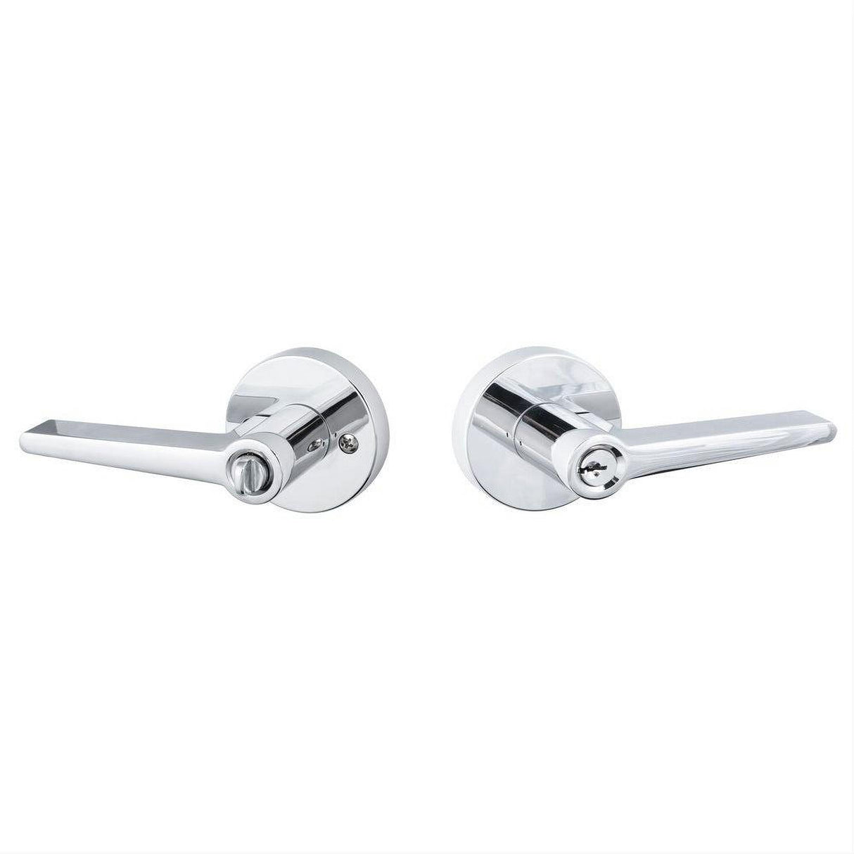 Sure-Loc Hardware Sure-Loc BS107-RD 26 Basel Round Entry Door Lever Polished Chrome