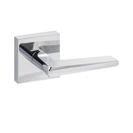 Sure-Loc Hardware Sure-Loc BS107-SQ 26 Mondern Series Basel Square Keyed Entry Door Lever Polished Chrome