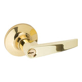 Sure-Loc Hardware Sure-Loc CD107 3 Cedar Keyed Entry Door Lever Polished Brass