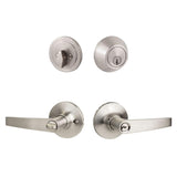 Sure-Loc Hardware Sure-Loc CD107/DB201 15 Cedar Keyed Entry Door Lever with Deadbolt Satin Nickel