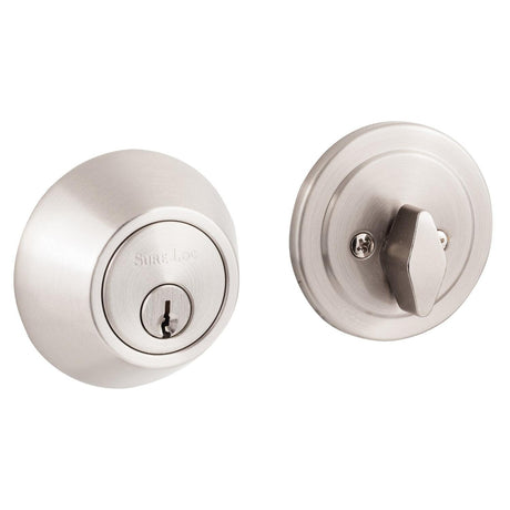 Sure-Loc Hardware Sure-Loc DB201 15 Contemporary Single Cylinder Deadbolt Satin Nickel