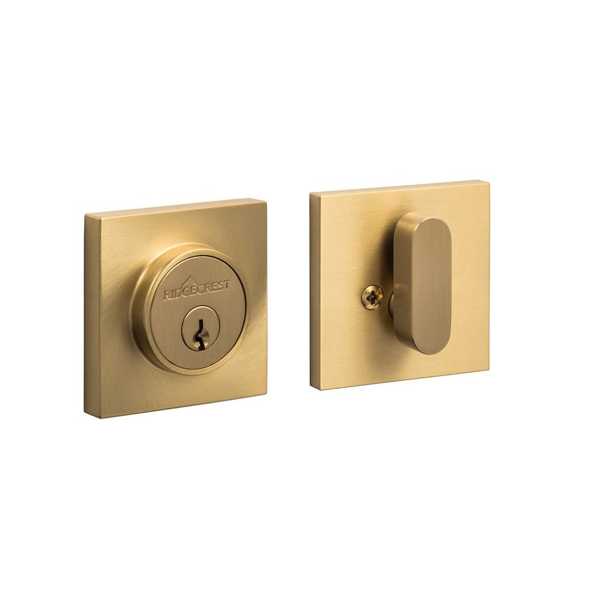 Sure-Loc Hardware Sure-Loc DB201-LN SB Logan Single Cylinder Deadbolt Satin Brass