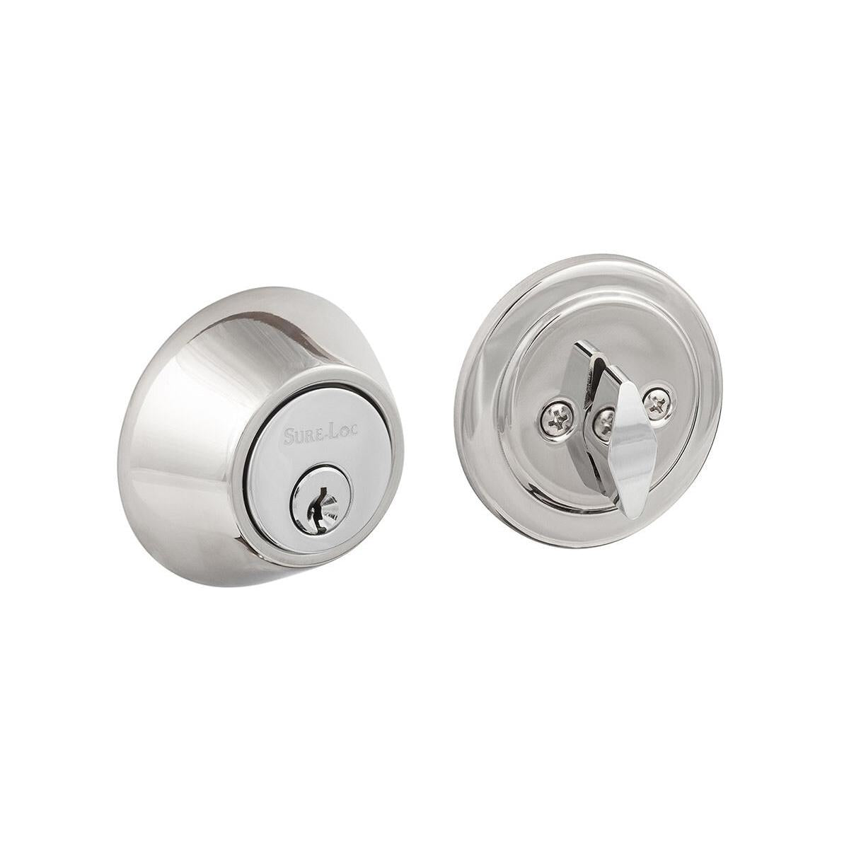 Sure-Loc Hardware Sure-Loc DB202 26 Contemporary Double Cylinder Deadbolt Polished Chrome