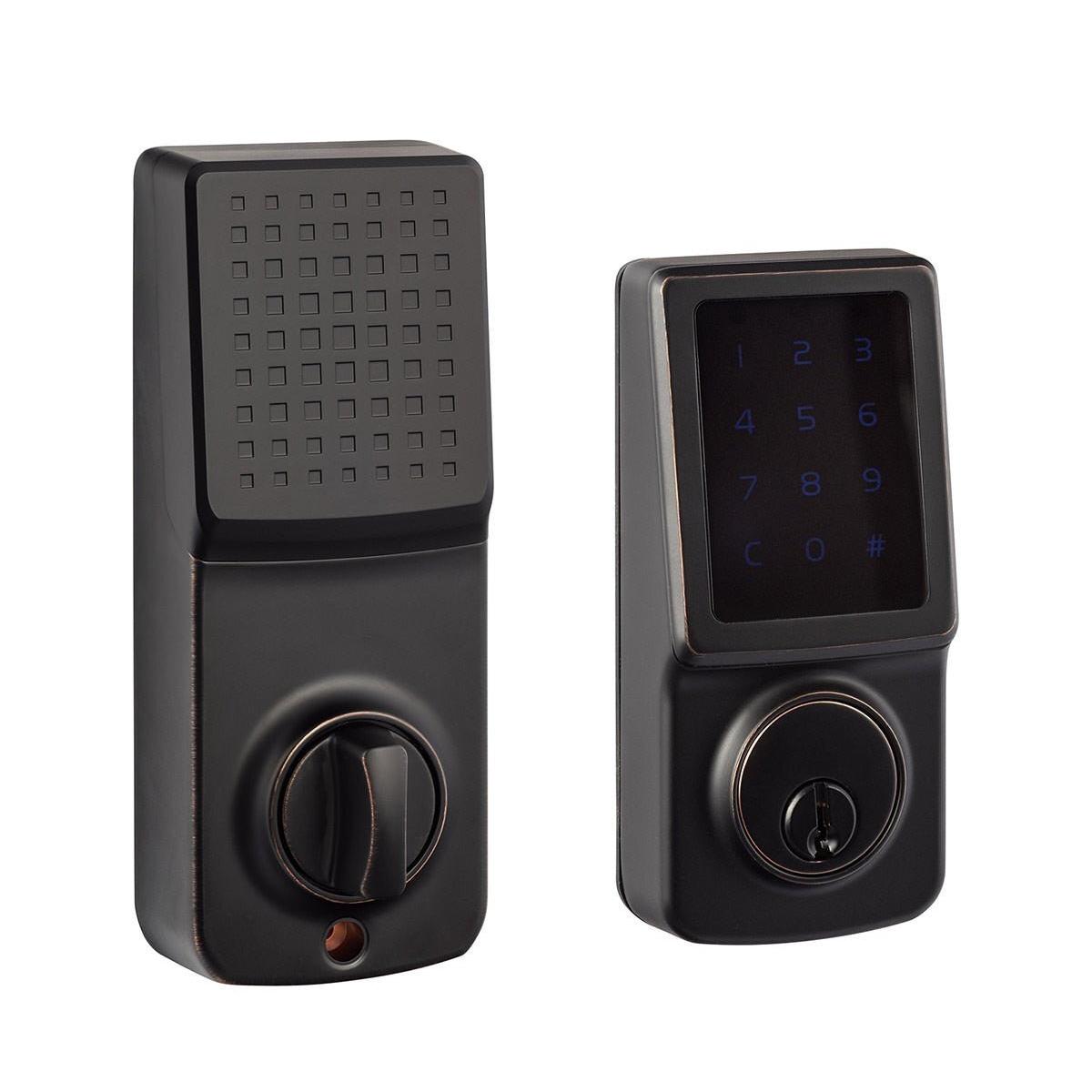 Sure-Loc Hardware Sure-Loc DK201-TSZW 11P Touch Screen Deadbolt With Z Wave Function Vintage Bronze