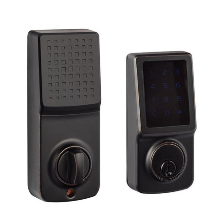 Sure-Loc Hardware Sure-Loc DK201-TSZW 11P Touch Screen Deadbolt With Z Wave Function Vintage Bronze
