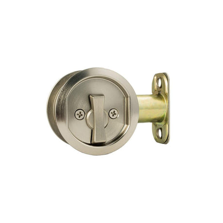 Sure-Loc Hardware Sure-Loc DP-R01 15 Round Pocket Door Pull-Passage Satin Nickel