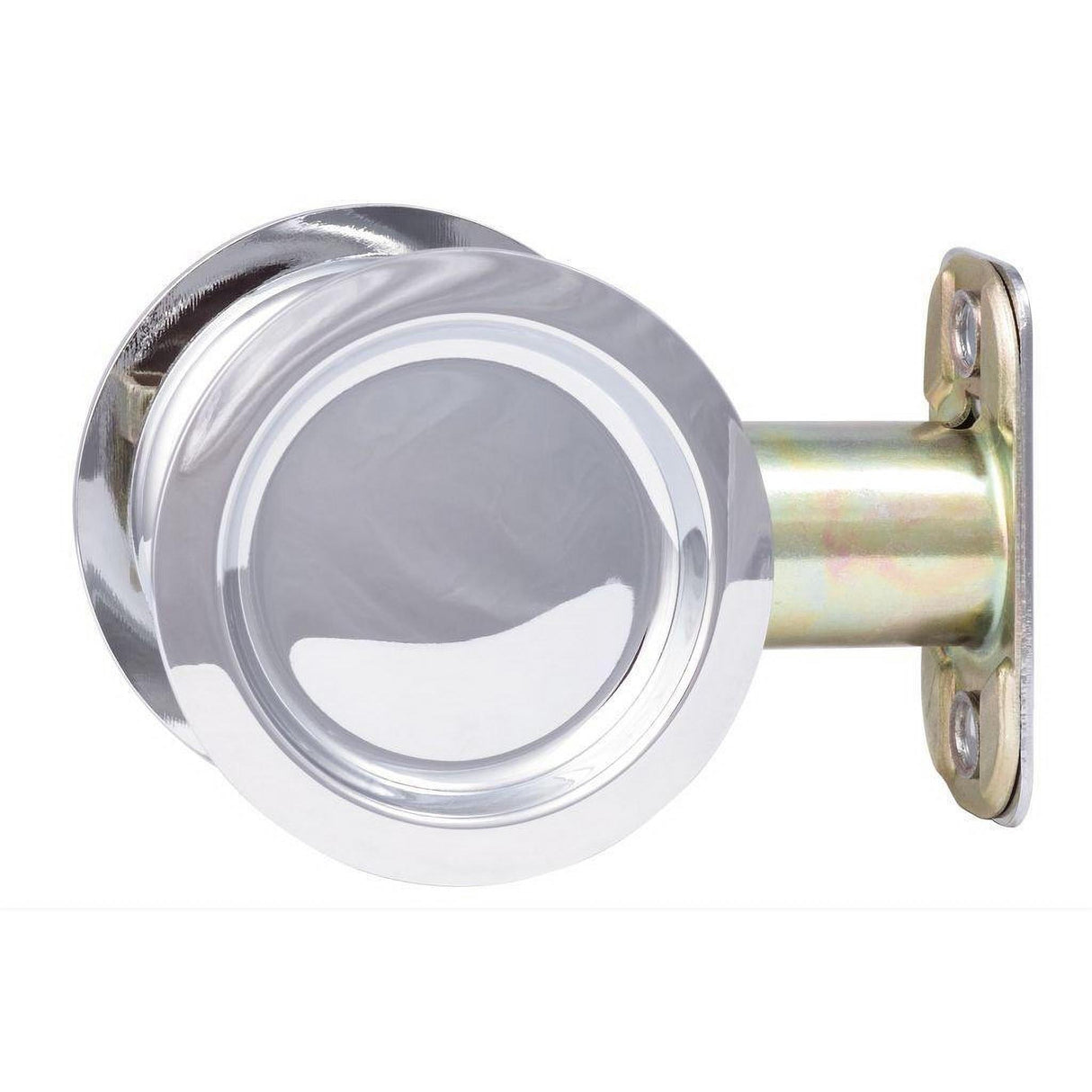 Sure-Loc Hardware Sure-Loc DP-R01 26 Round Pocket Door Pull-Passage Polished Chrome