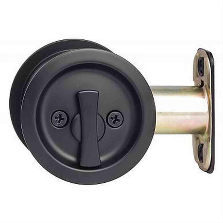 Sure-Loc Hardware Sure-Loc DP-R02 FBL Round Pocket Door Pull-Privacy Flat Black