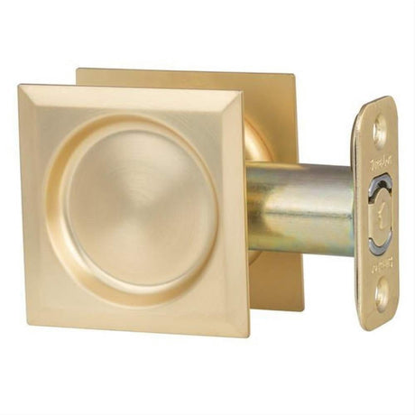 Sure-Loc Hardware Sure-Loc DP-SQ01 SB Square Passage Pocket Door Pull Satin Brass