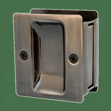 Sure-Loc Hardware Sure-Loc DP711 15A Square Pocket Door Pull - Passage Antique Nickel