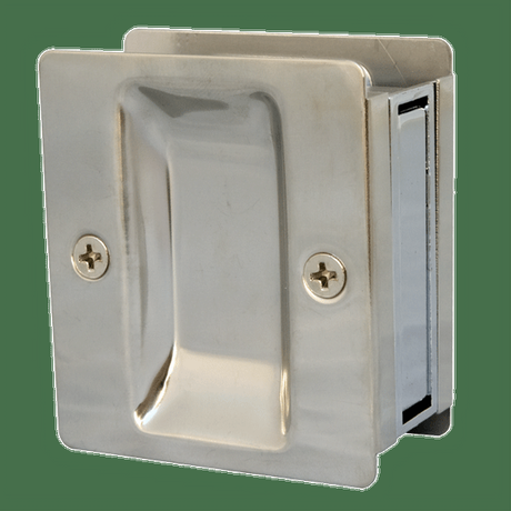 Sure-Loc Hardware Sure-Loc DP711 26 Square Pocket Door Pull - Passage Polished Chrome