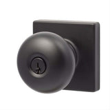 Sure-Loc Hardware Sure-Loc DU107-SQ FBL Durango Square Keyed Entry Door Knob Flat Black