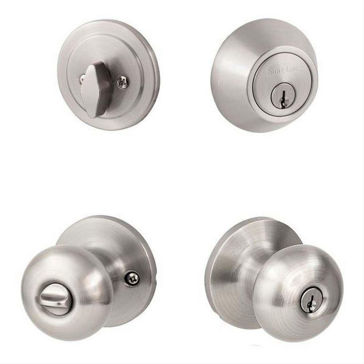 Sure-Loc Hardware Sure-Loc DU107/DB201 15 Durango Keyed Entry Knob and Deadbolt Satin Nickel