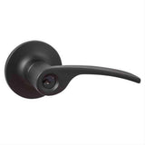 Sure-Loc Hardware Sure-Loc EG107 FBL Edge Grade 2 Keyed Right Handed Door Lever with Round Rosette Flat Black
