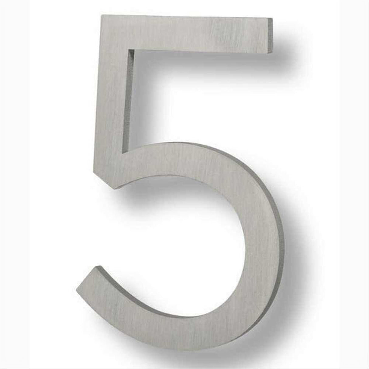 Sure-Loc Hardware Sure-Loc HNF6-5 BA Floating House Number (5) 6 Inch Brushed Aluminum