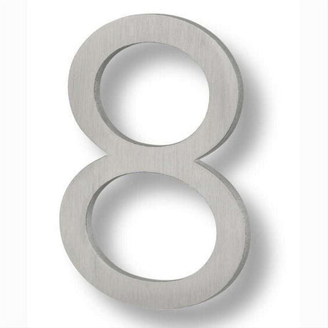 Sure-Loc Hardware Sure-Loc HNF6-8 BA Floating House Number (8) 6 Inch Brushed Aluminum