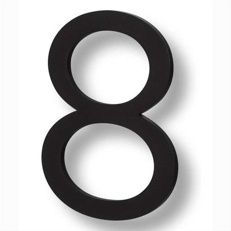 Sure-Loc Hardware Sure-Loc HNF6-8 FBL Floating House Number (8) 6 Inch Flat Black