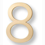 Sure-Loc Hardware Sure-Loc HNF6-8 SB Floating House Number (8) 6 Inch Satin Brass
