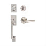 Sure-Loc Hardware Sure-Loc KN507-R-BS-RD 15 Koln Handleset with Basel Round Handleset Trim Satin Nickel