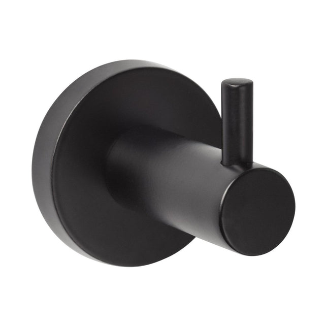 Sure-Loc Hardware Sure-Loc LG-RH1 FBL Lugano Bath Series Robe Hook Flat Black