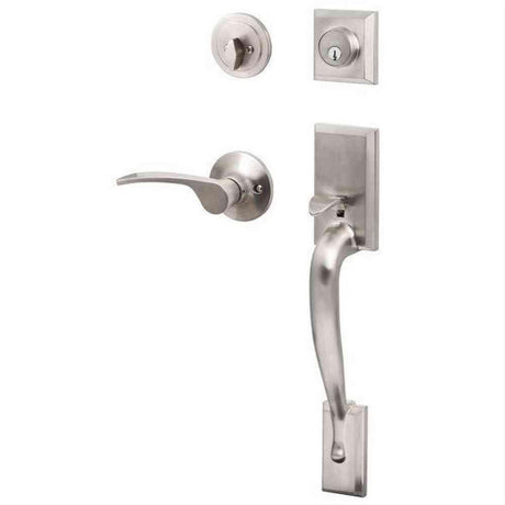 Sure-Loc Hardware Sure-Loc MA507-G2-EG LH 15-LH Madison Handleset with Edge Handleset Trim Lever Satin Nickel