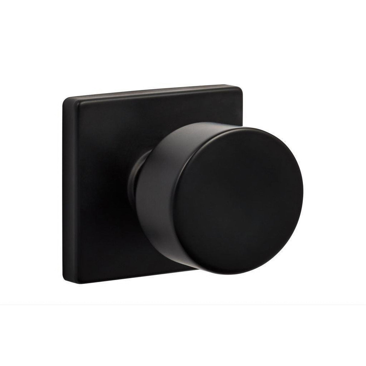 Sure-Loc Hardware Sure-Loc Modern BG101-SQ FBL Modern Series Bergen Square Passage Door Knob Flat Black