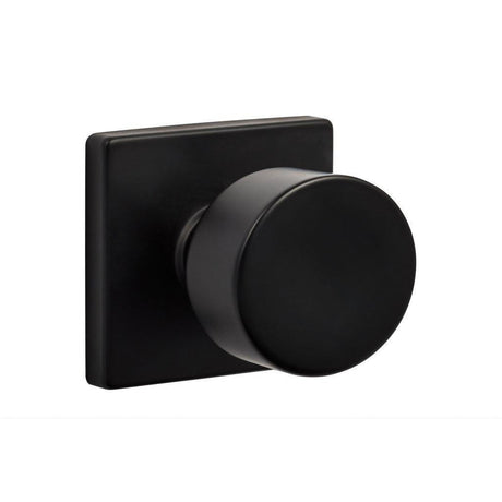 Sure-Loc Hardware Sure-Loc Modern BG101-SQ FBL Modern Series Bergen Square Passage Door Knob Flat Black