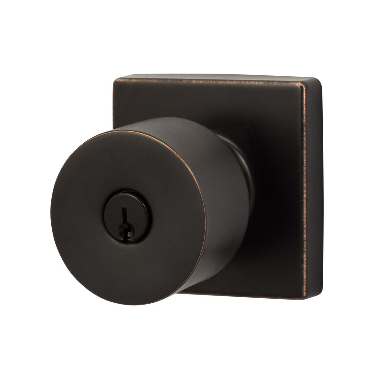 Sure-Loc Hardware Sure-Loc Modern BG107-SQ 11P Modern Series Bergen Square Keyed Entry Knobset Vintage Bronze