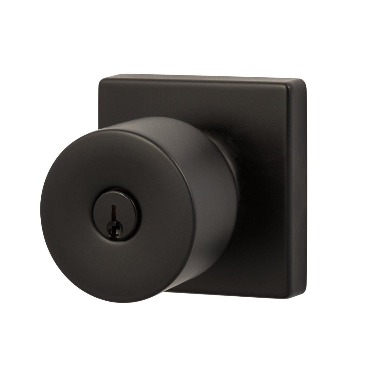 Sure-Loc Hardware Sure-Loc Modern BG107-SQ FBL Modern Series Bergen Square Keyed Entry Knobset Flat Black