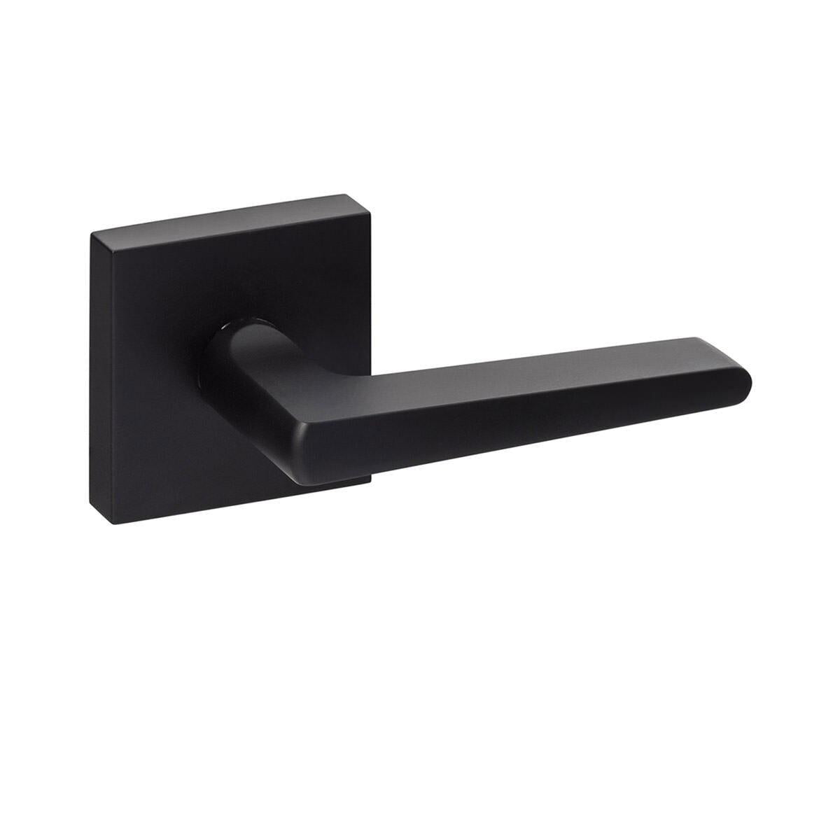 Sure-Loc Hardware Sure-Loc Modern BS100-SQ FBL Modern Series Basel Square Dummy Door Lever Flat Black