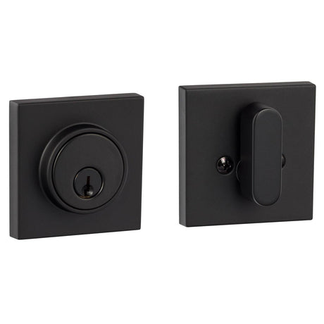 Sure-Loc Hardware Sure-Loc Modern DB201-SMD FBL Square Modern Single Cylinder Deadbolt Flat Black