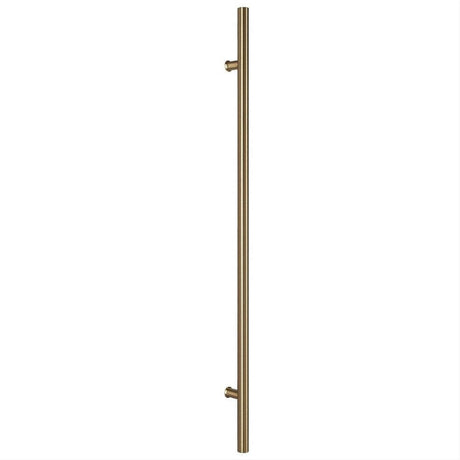 Sure-Loc Hardware Sure-Loc PL-1RD72 SB 72" Single-Sided Round Long Door Pull Satin Brass
