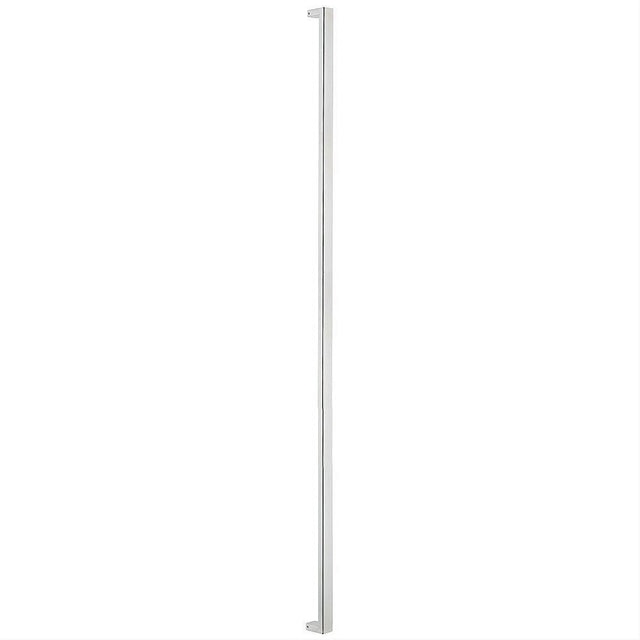 Sure-Loc Hardware Sure-Loc PL-1SQ72 26 72" Single-Sided Square Long Door Pull Polished Chrome