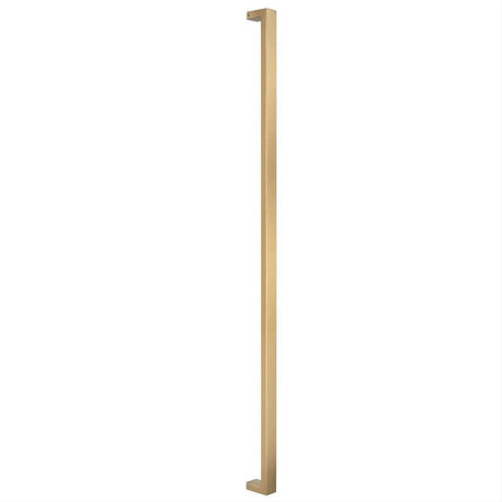 Sure-Loc Hardware Sure-Loc PL-1SQ72 SB 72" Single-Sided Square Long Door Pull Satin Brass