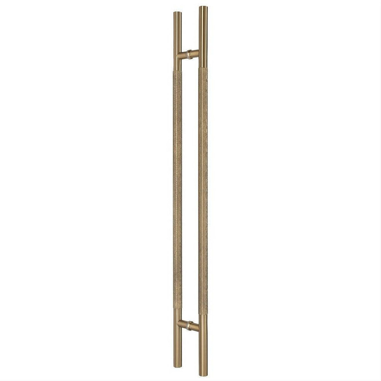 Sure-Loc Hardware Sure-Loc PL-2KN48 SB Knurled 48" Long Double-Sided Door Pull Satin Brass