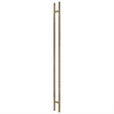 Sure-Loc Hardware Sure-Loc PL-2KN72 SB Knurled 72" Long Double-Sided Door Pull Satin Brass