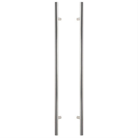 Sure-Loc Hardware Sure-Loc PL-2RD48 26 48" Double-Sided Round Long Door Pull Polished Chrome