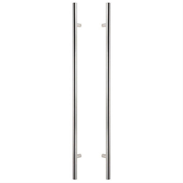 Sure-Loc Hardware Sure-Loc PL-2RD48 26 48" Double-Sided Round Long Door Pull Polished Chrome