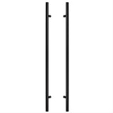 Sure-Loc Hardware Sure-Loc PL-2RD48 FBL 48" Double-Sided Round Long Door Pull Flat Black