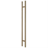 Sure-Loc Hardware Sure-Loc PL-2RD48 SB 48" Double-Sided Round Long Door Pull Satin Brass