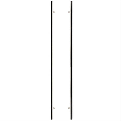 Sure-Loc Hardware Sure-Loc PL-2RD72 26 72" Double-Sided Round Long Door Pull Polished Chrome