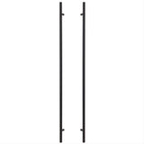 Sure-Loc Hardware Sure-Loc PL-2RD72 FBL 72" Double-Sided Round Long Door Pull Flat Black